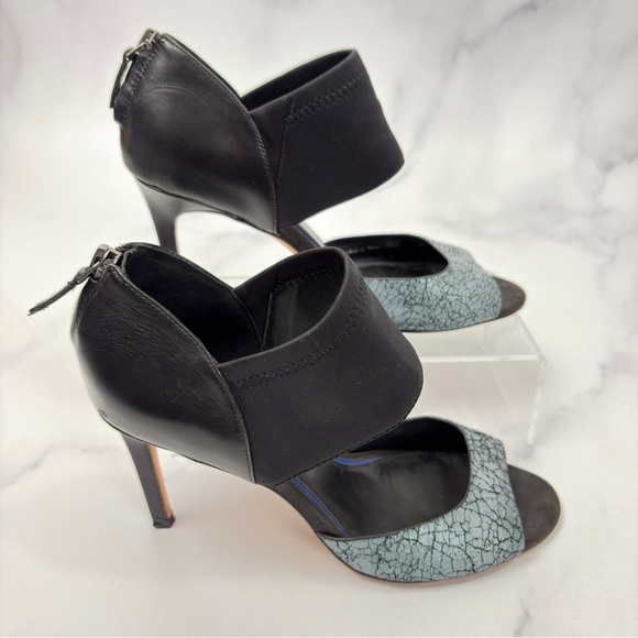 Elie Tahari Open Toe Strappy Indra High-Heel with Neoprene leather - Picture 14 of 15